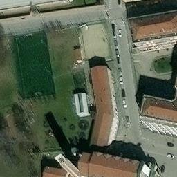 Sand Volleyball Court — aerial view