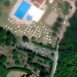 Sand Volleyball Court — aerial view