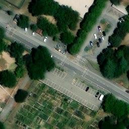 Grass Volleyball Court — aerial view