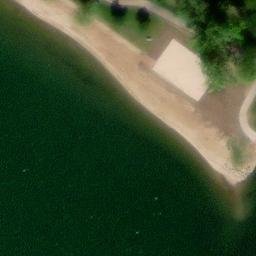 Sand Volleyball Court in Pierre, SD — aerial view