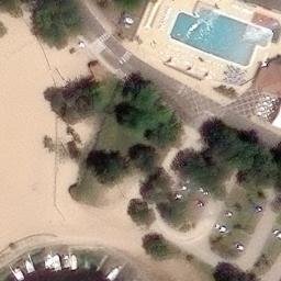 Sand Volleyball Court — aerial view