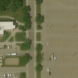 Brookings Beach Volleyball Court #3 — aerial view