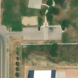 Sand Volleyball Court in Gillette, WY — aerial view