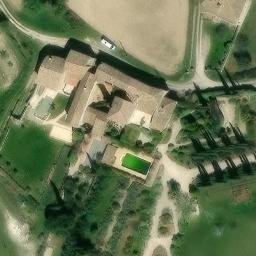 Sand Volleyball Court — aerial view