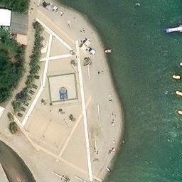 Sand Volleyball Court — aerial view