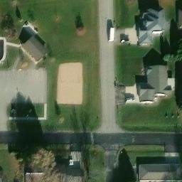 Sand Volleyball Court in Appleton, WI — aerial view