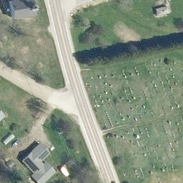 Harwood Union Volleyball Court — aerial view
