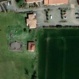 Grass Volleyball Court — aerial view