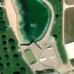 Sand Volleyball Court — aerial view