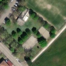 Sand Volleyball Court — aerial view