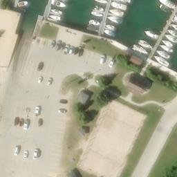 Kincardine Beach volleyball — aerial view