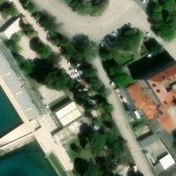 Sand Volleyball Court — aerial view