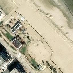Campo beach volley Bagno Neri 53, Rimini — aerial view