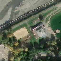 Sand Volleyball Court — aerial view