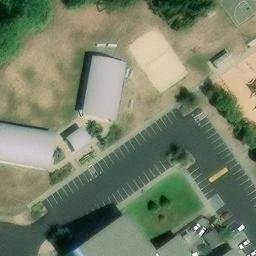 Thurston Beach Volleyball Court #2 — aerial view