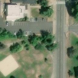 Sand Volleyball Court in Springfield, OR — aerial view