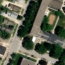 Quad Volleyball Court — aerial view