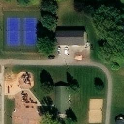 Sand Volleyball Court in Kasson, MN — aerial view