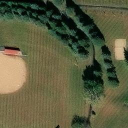 Sand Volleyball Court in Dodge Center, MN — aerial view