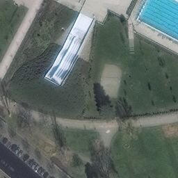 Sand Volleyball Court — aerial view