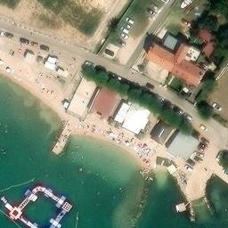 Sand Volleyball Court — aerial view