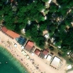 Sand Volleyball Court — aerial view