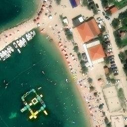 Sand Volleyball Court — aerial view