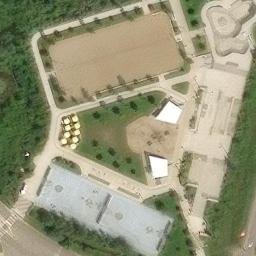 Wilcox Lake Beach Volleyball Court — aerial view