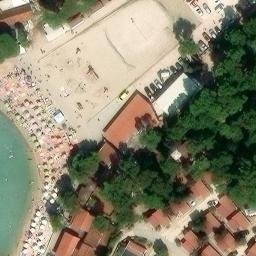 Sand Volleyball Court — aerial view