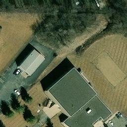 Sand Volleyball Court in Stewartville, MN — aerial view
