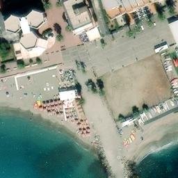 Sand Volleyball Court — aerial view