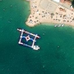 Sand Volleyball Court — aerial view