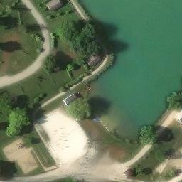 Sand Volleyball Court — aerial view