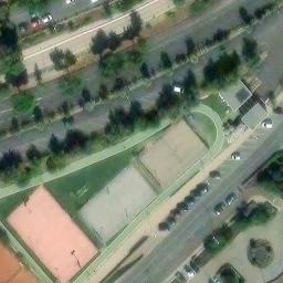 Sand Volleyball Court — aerial view