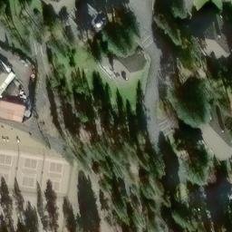 Sunriver Beach Volleyball Court #1 — aerial view