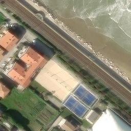 Sand Volleyball Court — aerial view