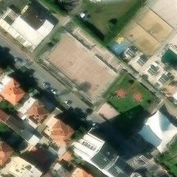 Sand Volleyball Court — aerial view