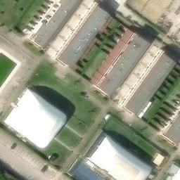 Sand Volleyball Court — aerial view
