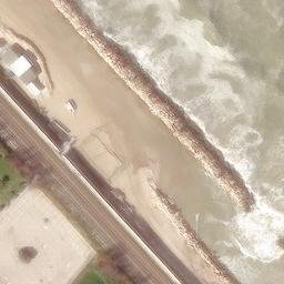 Sand Volleyball Court — aerial view