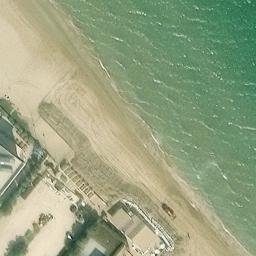 Sand Volleyball Court — aerial view