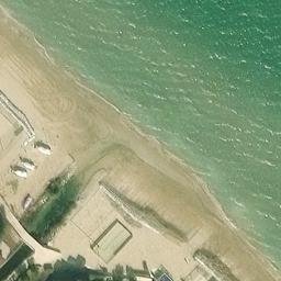 Sand Volleyball Court — aerial view