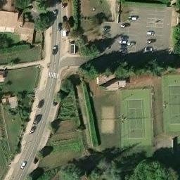 Sand Volleyball Court — aerial view