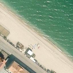 Sand Volleyball Court in Mondolfo, PU — aerial view