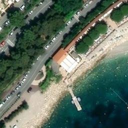 Sand Volleyball Court — aerial view