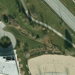 Bramalea Beach Volleyball Court #4 — aerial view
