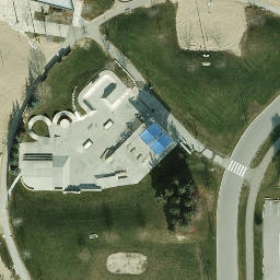 Bramalea Beach Volleyball Court #3 — aerial view