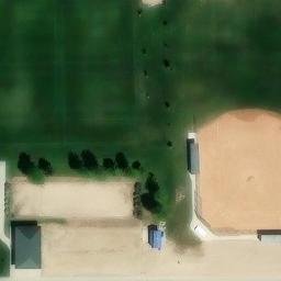 Sand Volleyball Court in Middleton, ID — aerial view