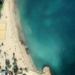 Sand Volleyball Court — aerial view