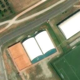 Volleyball Court near Fornacette — aerial view