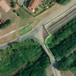 Volleyball Court near Pontedera — aerial view
